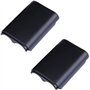 Gamer Gear Lot de 2 coques de batterie pour manette Xbox 360 – Coque arrière de rechange pour manette Xbox 360 – Noir – Léger et