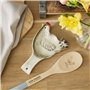 Cooksmart Hen House Lane Grand repose-cuillère | Porte-ustensiles de cuisine de ferme britannique | Repose-cuillère en grès en f
