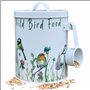 Boîte de rangement en métal pour oiseaux sauvages - 4 l (2 kg) - Avec poignée en forme de pelle - Boîte cadeau pour graines d'oi
