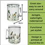 Boîte de rangement en métal pour oiseaux sauvages - 4 l (2 kg) - Avec poignée en forme de pelle - Boîte cadeau pour graines d'oi