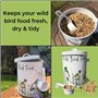 Boîte de rangement en métal pour oiseaux sauvages - 4 l (2 kg) - Avec poignée en forme de pelle - Boîte cadeau pour graines d'oi
