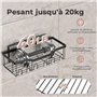 OUSFOT Étagère Douche sans Perçage 5 PCS Etagere Salle de Bain Panier Salle de Bain Support Douche Noir en Acier Inoxydable pour
