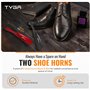 TYGA Chausse-pieds, résistants aux pressions, plastique flexible et résistant (19 cm) (2pk) (noir, rouge)
