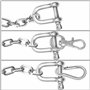 Belle Vous Manille de Levage M15 à Vis en Forme de D avec Goupilles (Lot de 2) - Manille INOX Solides - Epaisseur 1,5 cm et Capa
