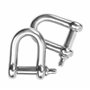 Belle Vous Manille de Levage M15 à Vis en Forme de D avec Goupilles (Lot de 2) - Manille INOX Solides - Epaisseur 1,5 cm et Capa