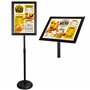 Belle Vous Porte Affiche A3 Noir Réglable - Presentoir Pied en Aluminium - Panneau Exposition Portrait et Paysage - Pour les Mar