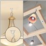 BELLE VOUS Crochet Suspension Plafond M8 en Inox avec Vis (Lot de 4) - Plaque Oblongue Rectangulaire Robuste avec Crochet Mural 