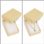 BELLE VOUS Ecrin a Bijoux en Kraft Garni de Polyester (Lot de 100) - 5,6 x 8,2 x 2,6 cm - Ecrin Bijoux en Carton Brun pour Prése