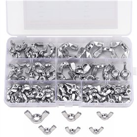 Belle Vous Assortiment Ecrou Papillon à Ailettes (100 Pièces) - Tailles M3