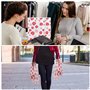 Belle Vous Sac Transport pour les Courses (Lot de 100) - 30 x 38,3 cm - Sac Plastique Poignée Brillant pour Fêtes, Courses, Vête