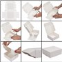 Kurtzy Boite Cadeau Blanche (Lot de 100) – Boîte Blanche Papier Kraft 12 x 12 x 5 cm - Boite Carton Blanche Emballage Cadeau Fac