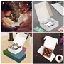 Kurtzy Boite Cadeau Blanche (Lot de 100) – Boîte Blanche Papier Kraft 12 x 12 x 5 cm - Boite Carton Blanche Emballage Cadeau Fac