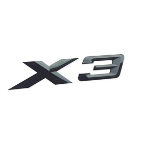 MCK Auto - X3 Noir Brillant Logo arrière Emblème Tuning Emblème