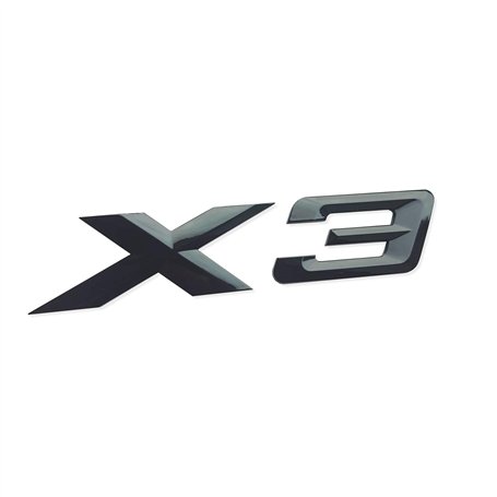 MCK Auto - X3 Noir Brillant Logo arrière Emblème Tuning Emblème