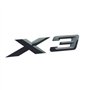 MCK Auto - X3 Noir Brillant Logo arrière Emblème Tuning Emblème