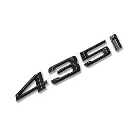 MCK Auto - 435i Noir brillant Wing Fender Avant Arrière Badge Logo Boot Emblème Autocollant Autocollant Tuning