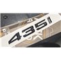 MCK Auto - 435i Noir brillant Wing Fender Avant Arrière Badge Logo Boot Emblème Autocollant Autocollant Tuning