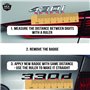 MCK Auto - 435i Noir brillant Wing Fender Avant Arrière Badge Logo Boot Emblème Autocollant Autocollant Tuning