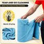 CarMax® – Lot de 40 serviettes en microfibre réutilisables pour nettoyage et nettoyage de voiture Bleu 30 x 30 cm