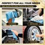 CarMax® – Lot de 40 serviettes en microfibre réutilisables pour nettoyage et nettoyage de voiture Bleu 30 x 30 cm