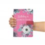 Carnet d'adresses - Répertoire A à Z - Couverture rigide avec stylo - Format A5 (Rose à fleurs)