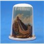 Birchcroft Dé à coudre de collection en porcelaine – Grande Muraille de Chine – Affiche de voyage – avec boîte de présentation