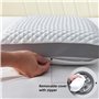 NOFFA Oreiller Rafraichissant Pillow, Oreiller Ergonomique Cervical 40x60, Ice Silk Oreiller Mémoire de Forme Plat pour Les Dorm