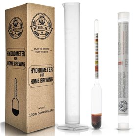 BREWING MATE Homebrew Hydromètre avec pot d'échantillonnage de 100 ml – Équipement essentiel pour la fabrication de bière
