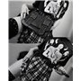 Ro Rox Reign Gothique Goth Grunge Punk Ceinture de PU avec Boucle Ronde et Chaîne - Noir