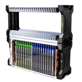ADZ Tour de rangement universelle pour 46 jeux PS2 PS3 PS4 PS5 PSP Xbox 360 Xbox One Series X Wii Switch Jeux DVD et disques Blu