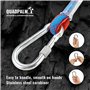 QUADPALM Grappin et corde de 10 m – Crochet de survie multifonction robuste – Corde d'escalade – 4 griffes pliables en acier ino