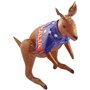 Mega_Jumble® Chapeau australien avec bouchons en liège et kangourou gonflable de 70 cm - Qualité supérieure - Vert/marron