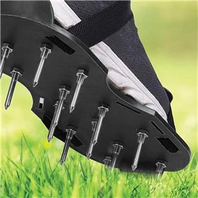 Almineez Chaussures aérateur de gazon pour gazon avec pelle en acier inoxydable
