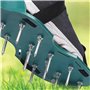Almineez Chaussures aérateur de gazon pour gazon avec pelle en acier inoxydable, chaussures d'aération de gazon à installation l