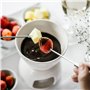joeji's Kitchen Fondue Chocolat Bougie avec poelon Bougie et fourchettes Mini Fondue Chocolat Bougie chauffé pa Une Bougie à réc