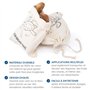 Joeji's Kitchen Bread Bag Lot de 2 sacs à pain en tissu coton pour vos pâtisseries - 30 x 40 cm Sac baguette écologique Zéro déc