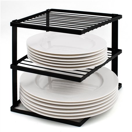 joeji's Kitchen Support à Assiettes Anti-basculement pour Placard de Cuisine