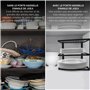 joeji's Kitchen Support à Assiettes Anti-basculement pour Placard de Cuisine, étagère d'angle 25 x 25 x 19 cm, Noir…