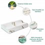 Flowen Oreiller Ergonomique Cervical Coussin Memorie Forme Orthopédique Double Vague Idéal pour Le Soutien du Cou et de la Tête 