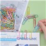 AvoDovA 100PCS Trombones Coloré, 50mm Moyen Trombones, Métal Paperclip avec Revêtement en Plastique, Coloré Papier Clips avec Bo
