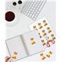 Creavvee 12 étiquettes rondes feuille 25 feuilles A4 imprimables papier autocollant blanc pour imprimantes laser/jet d'encre fab