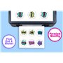 Creavvee Lot de 4 autocollants par feuille - 25 feuilles A4 - Papier autocollant blanc imprimable pour imprimantes laser et jet 