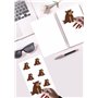 Creavvee Lot de 4 autocollants par feuille - 25 feuilles A4 - Papier autocollant blanc imprimable pour imprimantes laser et jet 