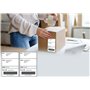 Creavvee Lot de 4 autocollants par feuille - 25 feuilles A4 - Papier autocollant blanc imprimable pour imprimantes laser et jet 