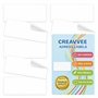 Creavvee® Lot de 175 étiquettes d'adresse autocollantes blanches 89 mm x 36 mm - Faciles à écrire - Adhésif puissant
