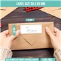 Creavvee® Lot de 175 étiquettes d'adresse autocollantes blanches 89 mm x 36 mm - Faciles à écrire - Adhésif puissant, facile à d