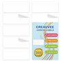 Creavvee® Lot de 210 étiquettes d'adresse blanches autocollantes 89 mm x 36 mm - Faciles à écrire - Adhésif puissant