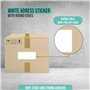 Creavvee® Lot de 210 étiquettes d'adresse blanches autocollantes 89 mm x 36 mm - Faciles à écrire - Adhésif puissant, facile à d