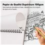 A4 Carnet de Croquis 100g - Bloc à Dessin à Spirale avec Pages Perforées et Sans Acide - Pour Crayon, Stylo et Fusain - Journal 