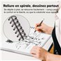 A4 Carnet de Croquis 100g - Bloc à Dessin à Spirale avec Pages Perforées et Sans Acide - Pour Crayon, Stylo et Fusain - Journal 
